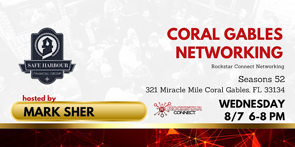 B2b-live: Free Coral Gables Rockstar Connect Networking Event (August, near Miami)