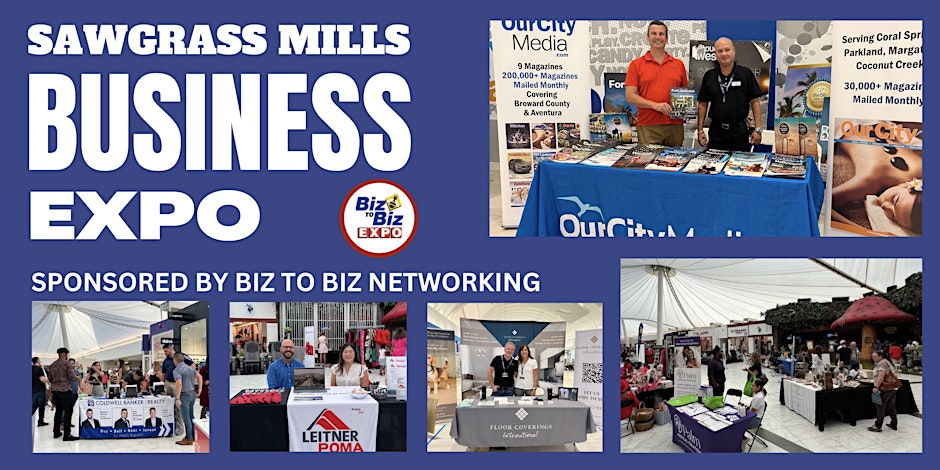 B2b-live: Sawgrass Mills Mall Expo August 10th 2024 - 8ft Vendor Table