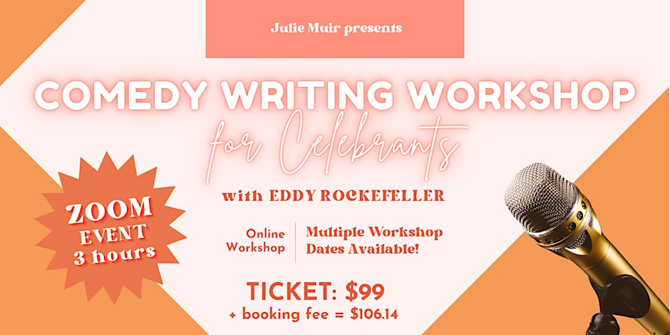 B2b-live: ONLINE Comedy Writing Workshop for Celebrants with Eddy Rockefeller + Julie